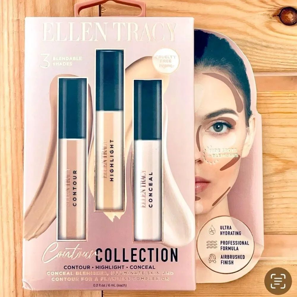 NWT Ellen Tracy Contour, Highlight & Conceal 3 Blendable Shades Collection